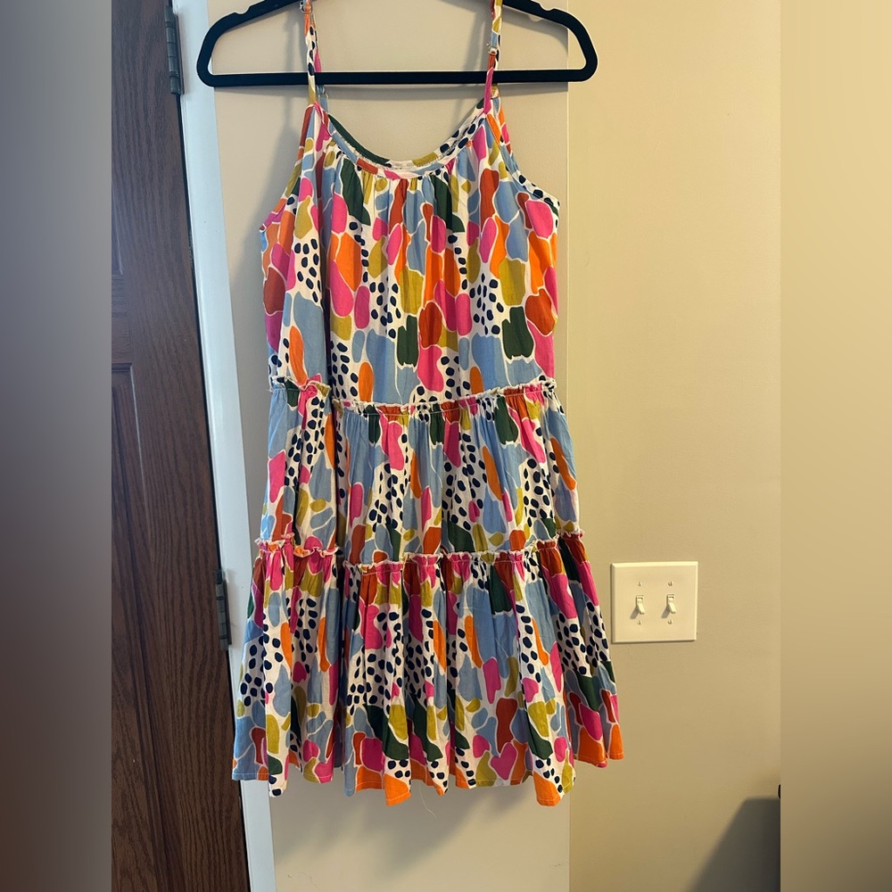 THML Multicolor Abstract Midi Skirt